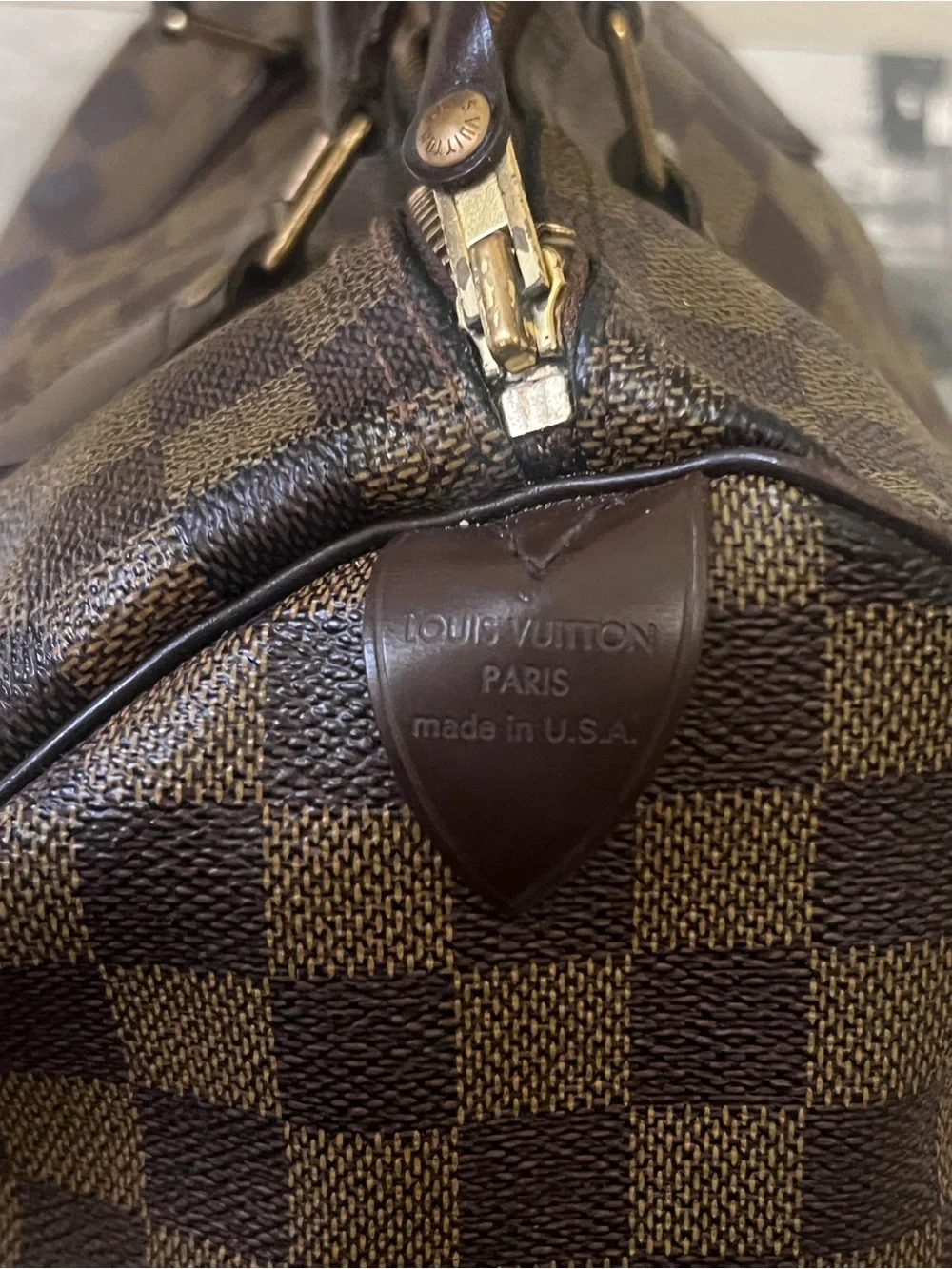 Authentic Louis Vuitton Speedy 30 Damier with Lock